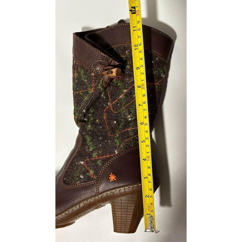 THE ART COMPANY COMFORT BOOTS ANKLE/MID CALF BROWN LEATHER /WOOL SZ 38 US 8 - Picture 15 of 16